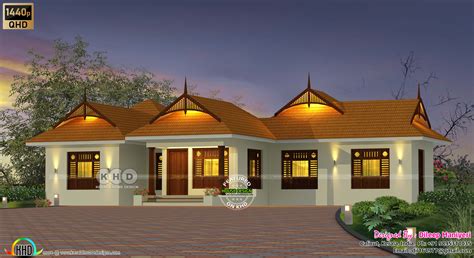 1470 Sq Ft Single Floor Traditional Home Kerala Home Design And Floor