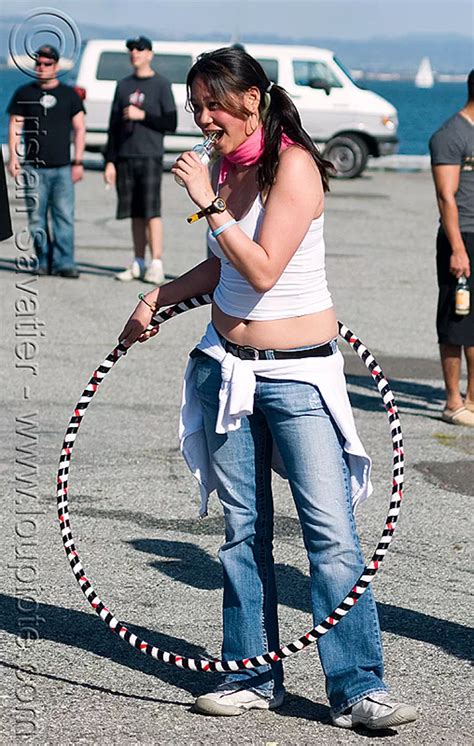 Girl Hula Hooping At Renegade Party San Francisco