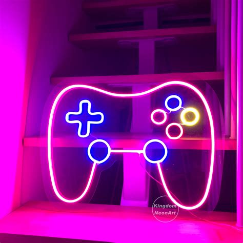 X Box Controller Game Room Custom Neon Sign Vintage Game Etsy