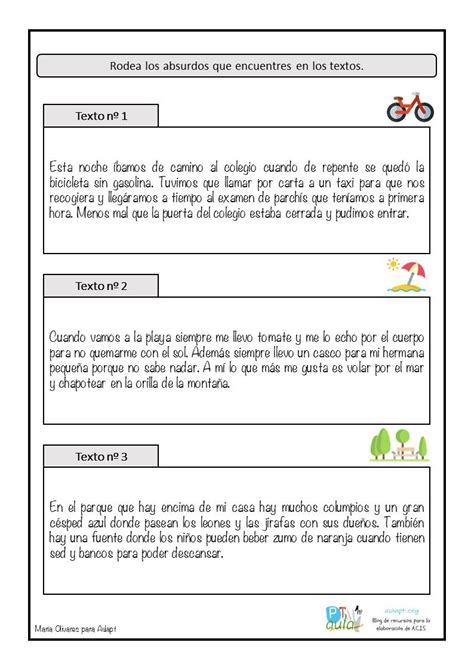 Textos Con Absurdos Aula Pt Spanish Lessons Spanish Class Preschool Learning Learning