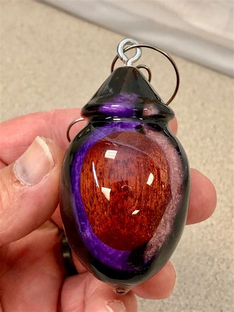 Unique Resin Wood Christmas Tree Ornament With Multi Colored Etsy