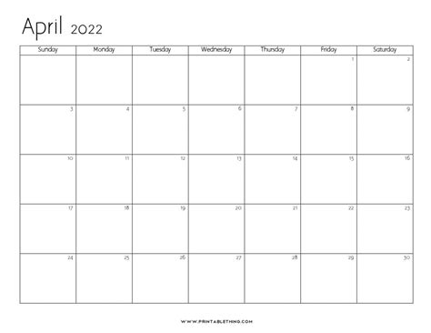 20 april 2022 calendar printable pdf us holidays