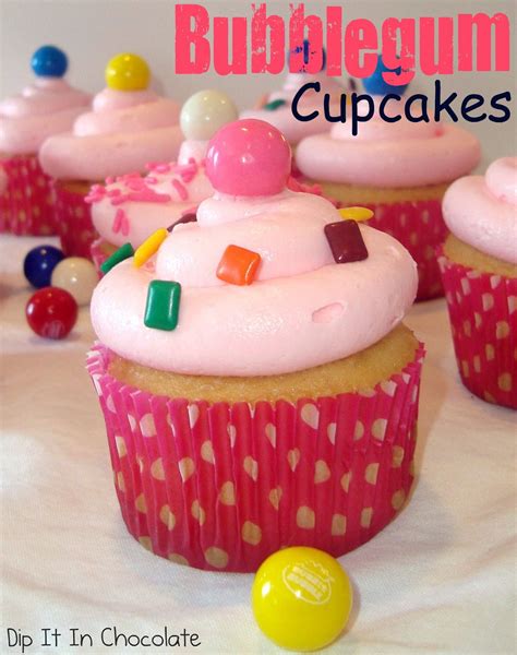 Bubblegum Cupcakes ~ Dip It In Chocolate