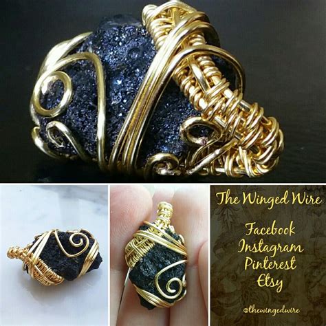 Custom piece. Lava rock wire wrapped pendant. | Wire wrapped jewelry, Wire wrapping, Wire 