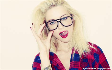 Girl With Red Lipstick ~ Hipster Chicks