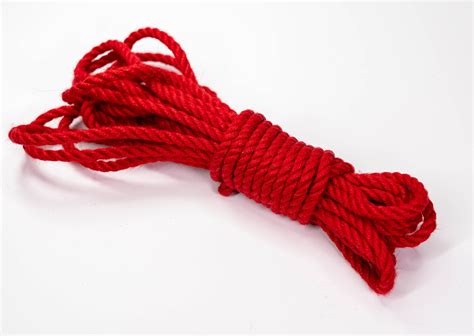 Red Jute Rope For Bondage Etsy Canada