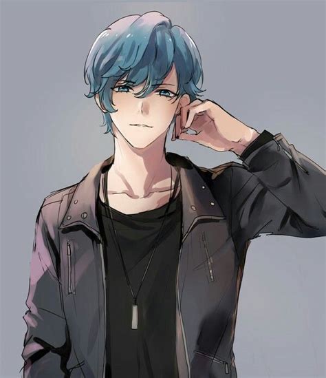 Pin By Katgaming Playz On MysticMessenger Blue Hair Anime Babe Anime Guy Blue Hair Mystic
