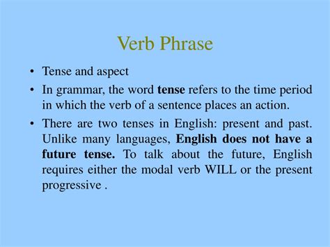 Ppt Verb Phrases Powerpoint Presentation Free Download Id9717023