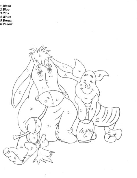 Disney Color By Numbers Coloring Pages At Free