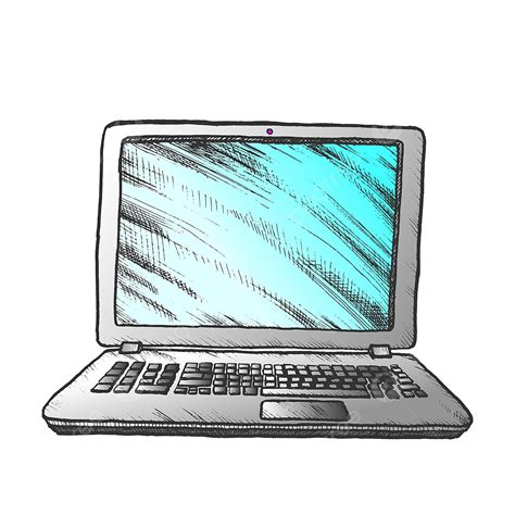 Gambar Vektor Warna Digital Komputer Laptop Laptop Komputer Digital