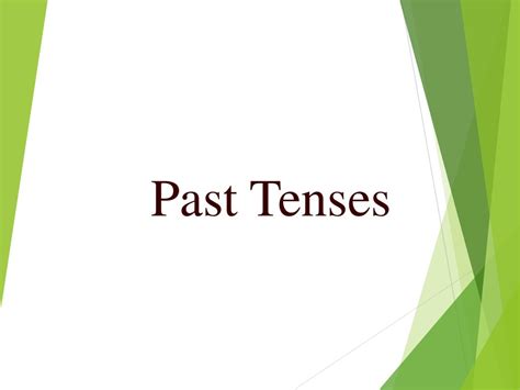 Past Tenses Past Simple Online Presentation