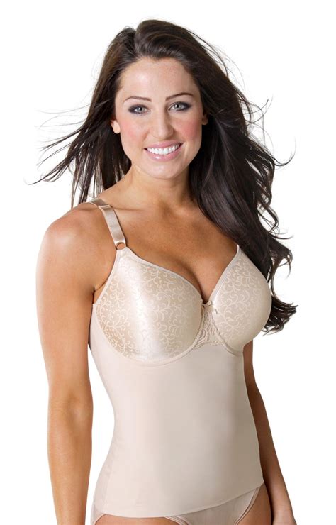 The Ultimate Pretty Back Smoothing Bra Is Camisole And Torso Trimmer With A Pretty Pattern On