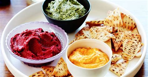 Store the container in the pantry or a cool, dry place in the kitchen. Trio of dips with pita chips