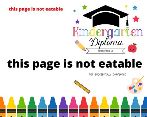 Editable Kindergarten Diploma With Photo Personalized Etsy