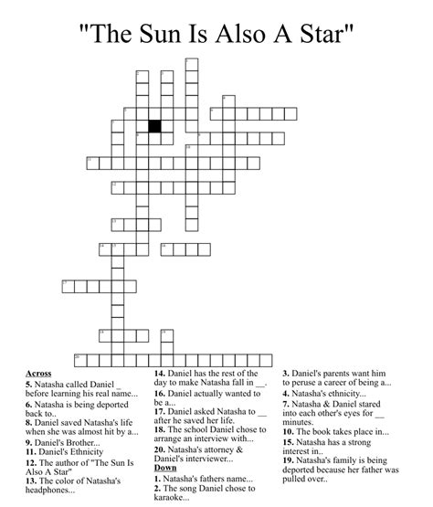 Similar To The Sun Is Also A Star Crossword Wordmint