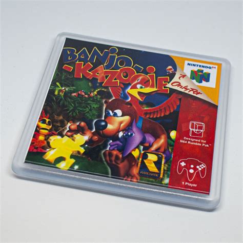 Banjo Kazooie Nintendo 64 Retro Games Drinks Coaster Etsy