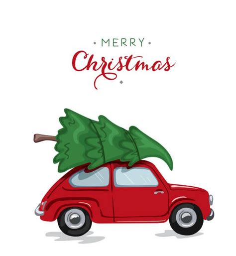 230 Car Carrying Christmas Tree Illustrations Royalty Free Vector