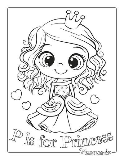 Free Little Princess Coloring Pages
