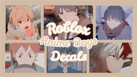Roblox Bloxburg X Royale High ~ Aesthetic Anime Boys Decals Ids
