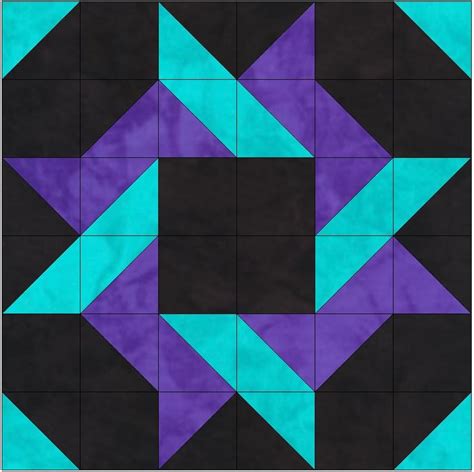 Hc Geometric Quilt Block Set Of 4 15 Inch Template Quilting Etsy