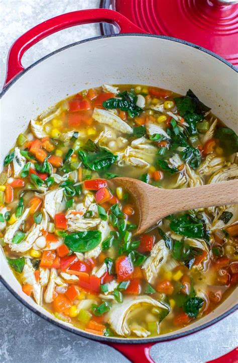 One Pot Chicken And Vegetable Soup Peas And Crayons