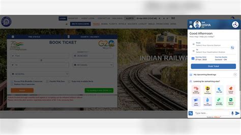 Book Your Train Tickets With Irctc Ai Service Chatbot Ask Disha Helps