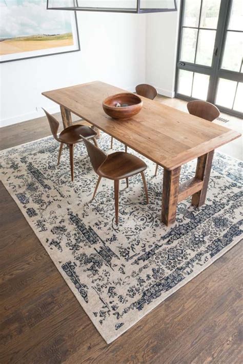 rug dining table 30 rugs that showcase their power under the dining table