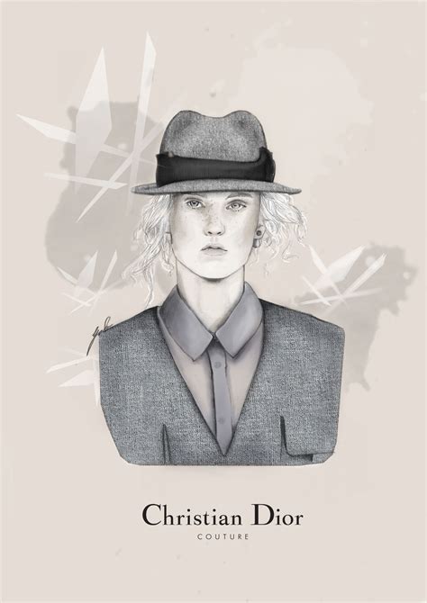Christian Dior Couture Fw 17 Fashion Illustration Detail By Greta