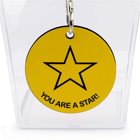 Yellow Acrylic Medal You Are A Star Reward Medals Combicraft