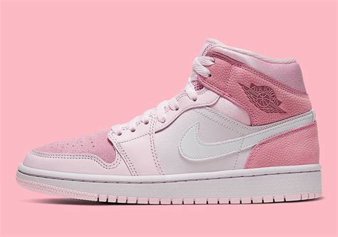 air jordan 1 mid pink white cw5379 600 zapatos nike mujer zapatillas de
