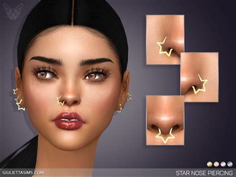 Star Nose Piercing Set Sims 4 Piercings Sims 4 Nails Sims 4 Body Mods
