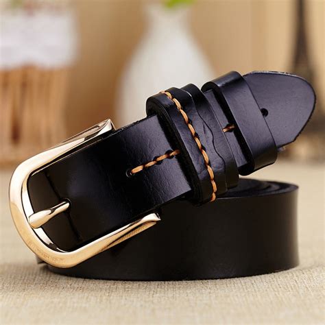 Womens Black Leather Belt Nar Media Kit