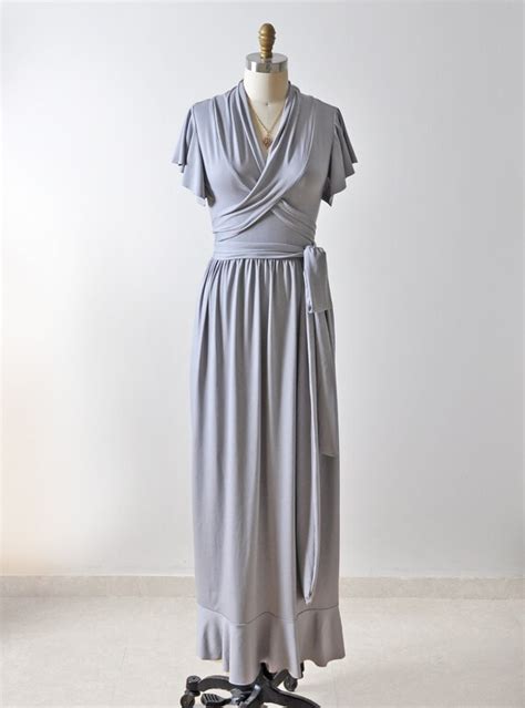 Items Similar To Grey Maxi Dress Grey Dress For Women Grey Jersey