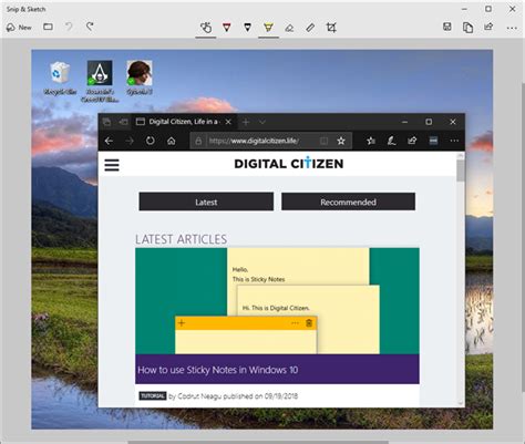 How To Edit Screenshots And Images Using Snip And Sketch Digital Citizen