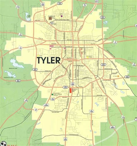Map Of Tyler Texas Area Zip Code Map