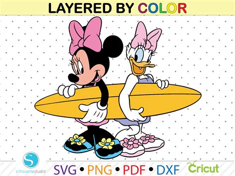 Daisy Duck Beach Svg Minnie Mouse Beach Svg Clipart Png Dxf Etsy