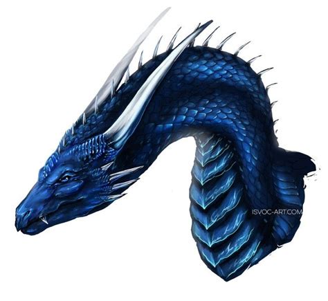 Beautiful Fantasy Blue Dragon Art By Isvoc Saphira Mythical Creatures
