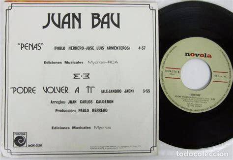 Juan Bau Penas Podre Volver A Ti Single Comprar Discos