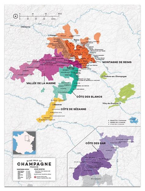 France Champagne Wine Map Winelovers Champagne France Carte Des