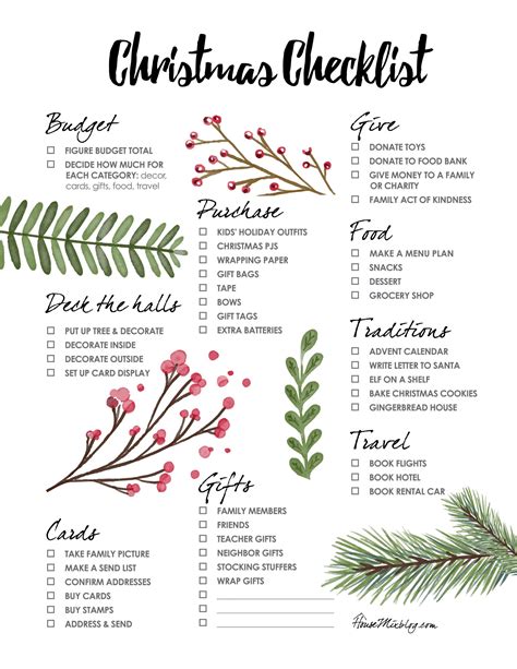 The Ultimate Christmas Planner Checklist House Mix