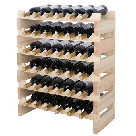 ZENSTYLE 36 Bottle Stackable Modular Wine Rack Small Wine Storage Rack