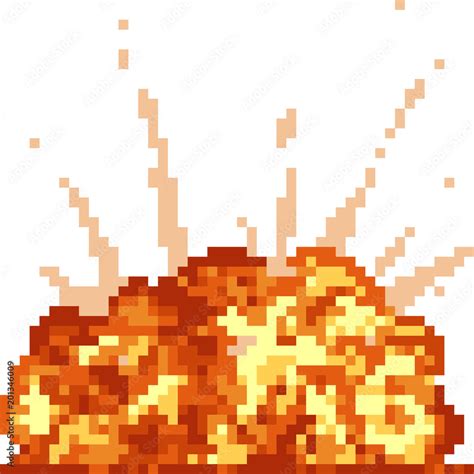 Vector Pixel Art Bomb Blast Stock Vector Adobe Stock