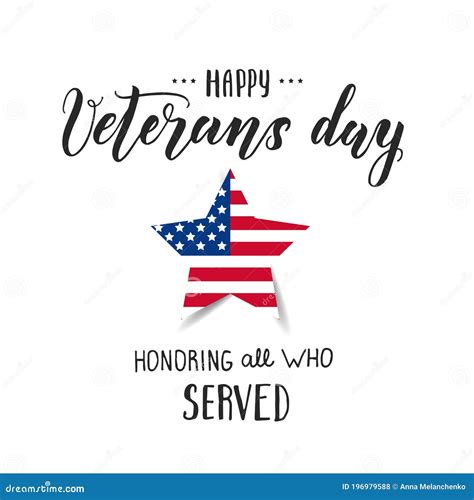 Happy Veterans Day November 11 National American Holiday Illustration