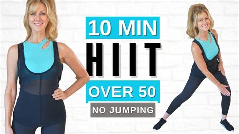 10 Min Beginner Hiit Workout For Weight Loss Women Over 50 Youtube