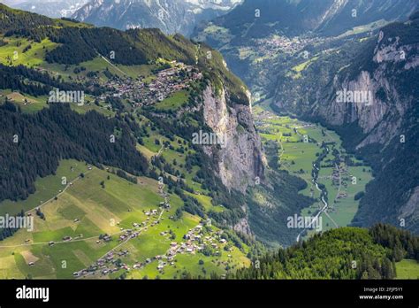 Lauterbrunnen Valley Mountain Landscape Lauterbrunnen Jungfrau