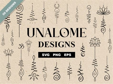 50 Unalome SVG Bundel Unalome Tattoo Designs Yoga SVG Etsy