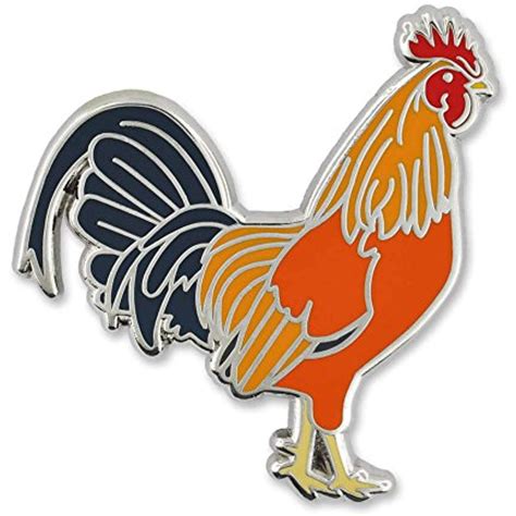 Rooster Farm Animal Trendy Enamel Lapel Pin Click Image For More