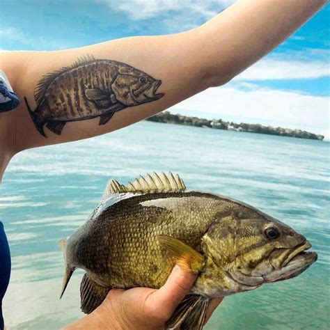 Bass Fishing Tattoos Designs