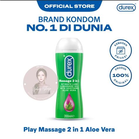 Jual Durex Play Massage 2 In 1 Pelumas Gel 200 Ml Shopee Indonesia