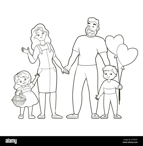 Agregar 73 Dibujos Para Colorear Familia Feliz Mejor Vn